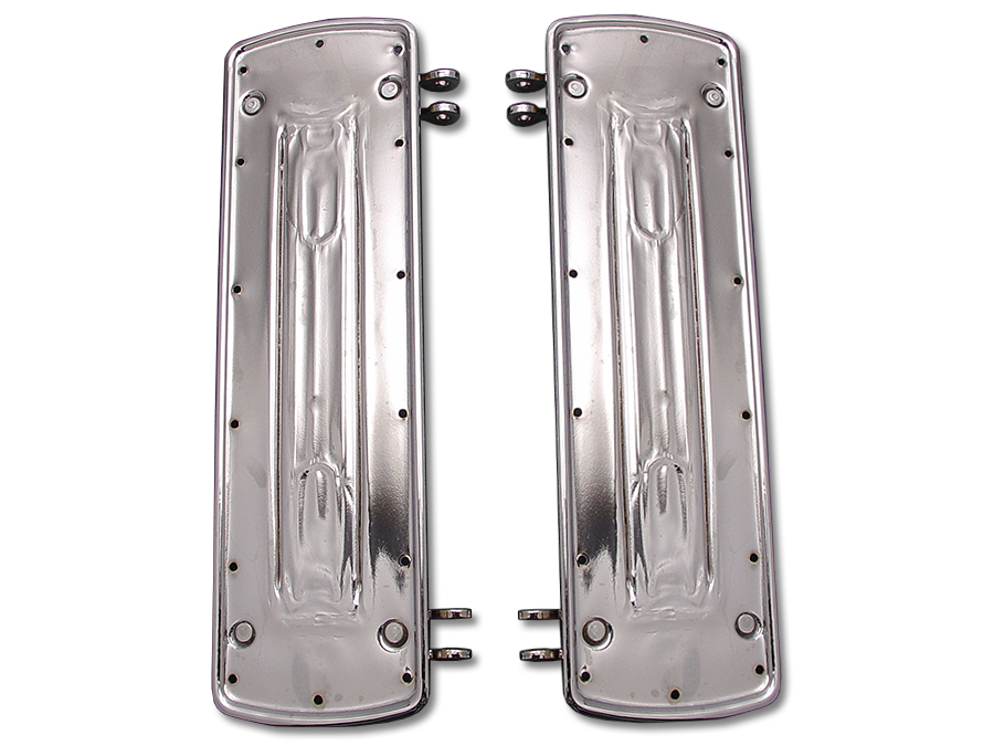 Driver Square Style Chrome Footboard Set for 1941-1984 FL