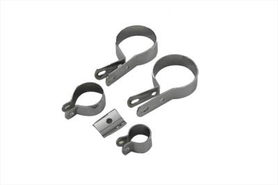 Chrome UL 1936-1940 Vintage Exhaust Pipe Clamp Set