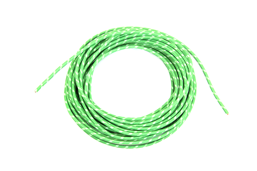 Green 25' Cloth Covered Wire