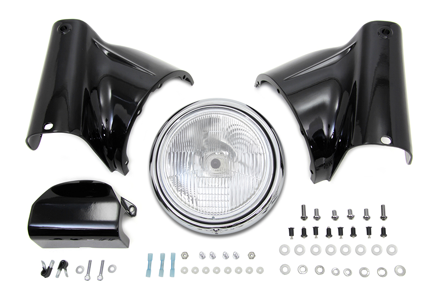 Black Headlamp Cowl Kit - Click Image to Close